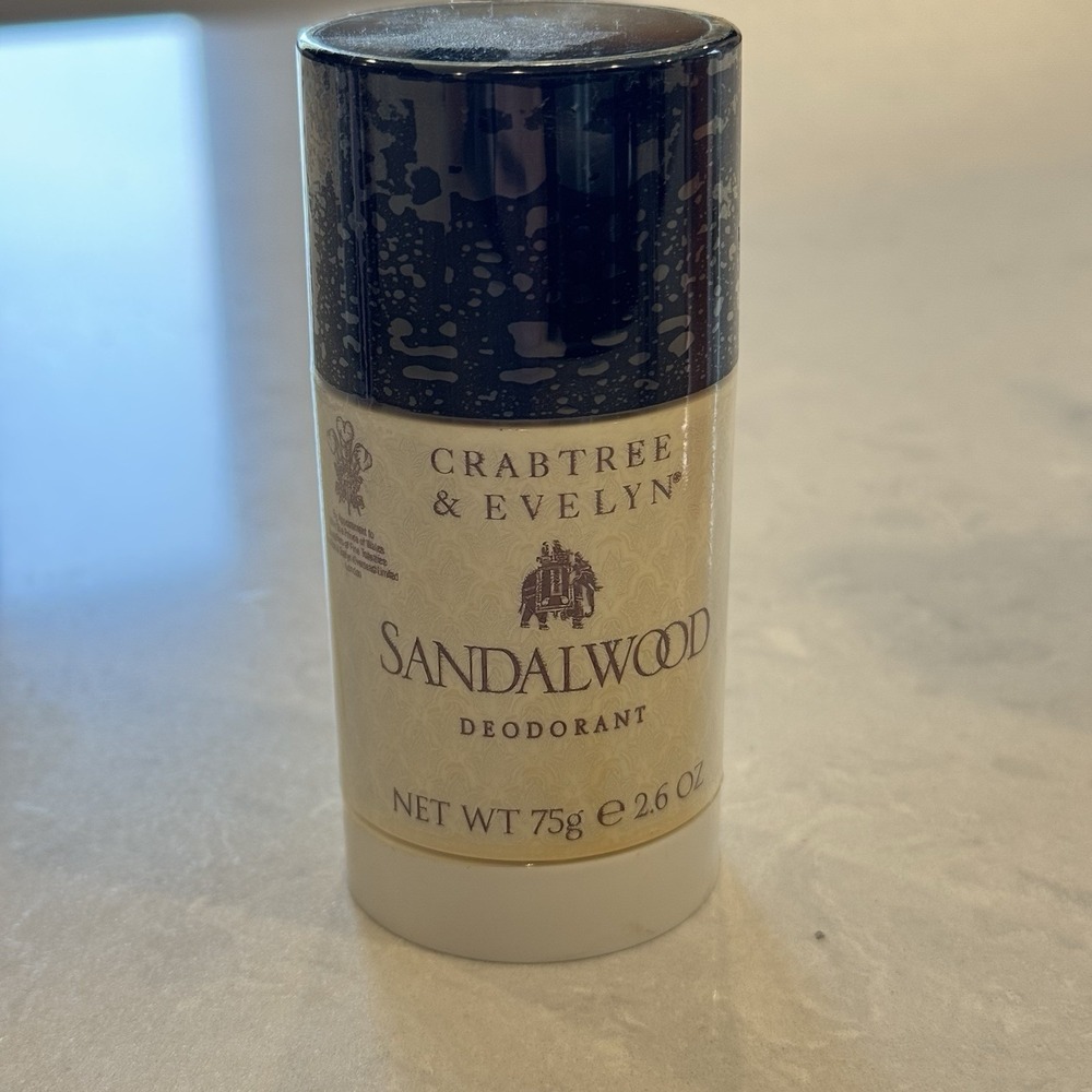 CRABTREE & EVELYN Sandalwood Deodorant Solid Stick 2.6oz Sealed